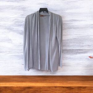 Belldini Open Front Cardigan Sweater Size M Grey Long Sleeve